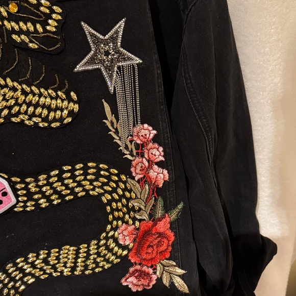 SWIFTY FANS Custom Made Black Denim Jacket For The ERAS YOUR CONCERT. Closet 1 - Picture 8 of 10